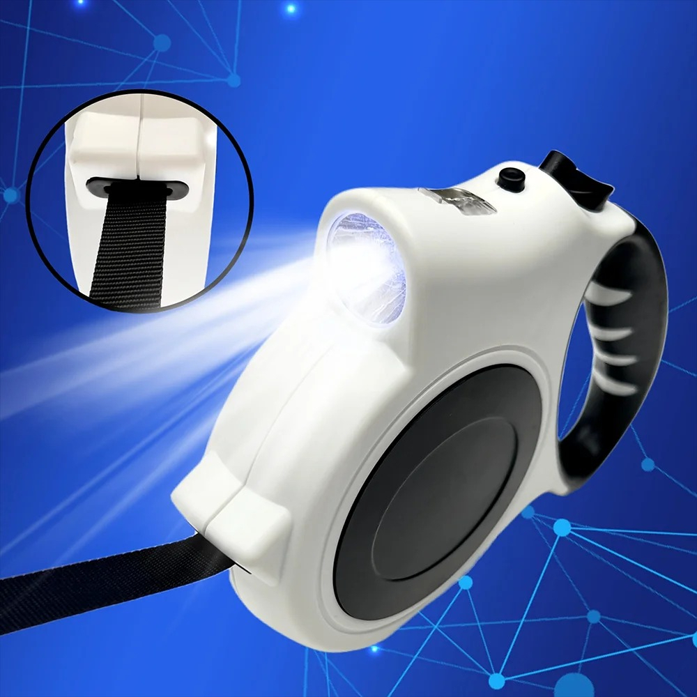 Retractable Dog Leash - 1 peça de trela retrátil iluminada