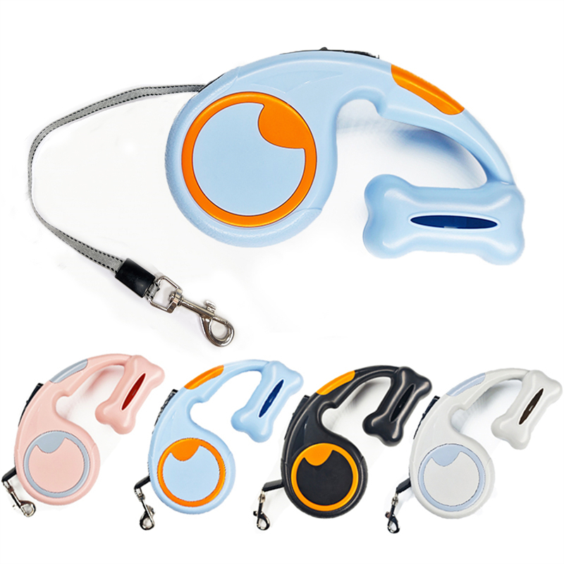 Retractable Dog Leash - Coleira de nylon para cães, 3m,