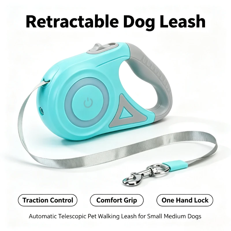 Retractable Dog Leash - Coleira Retrátil Automática para Cães com