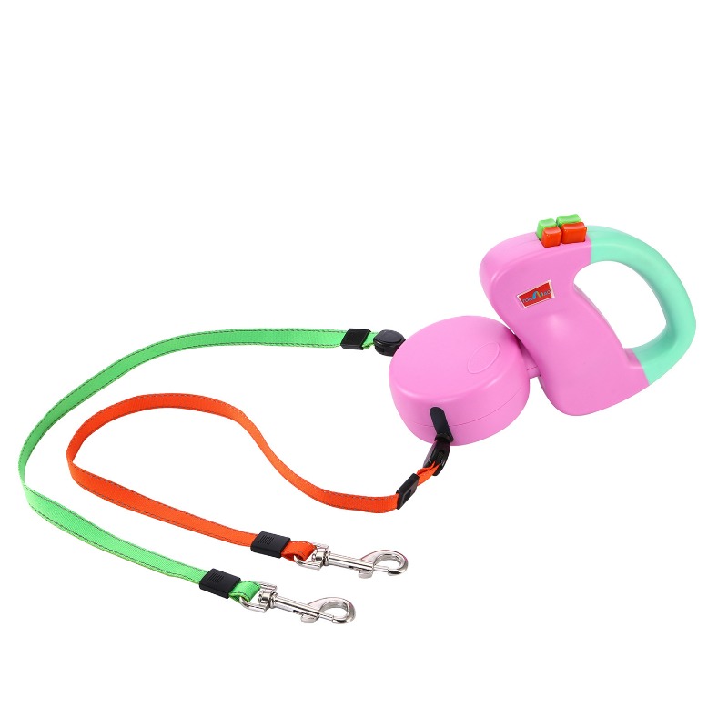 Retractable Dog Leash - Trela retrátil automática com duas cabeças,