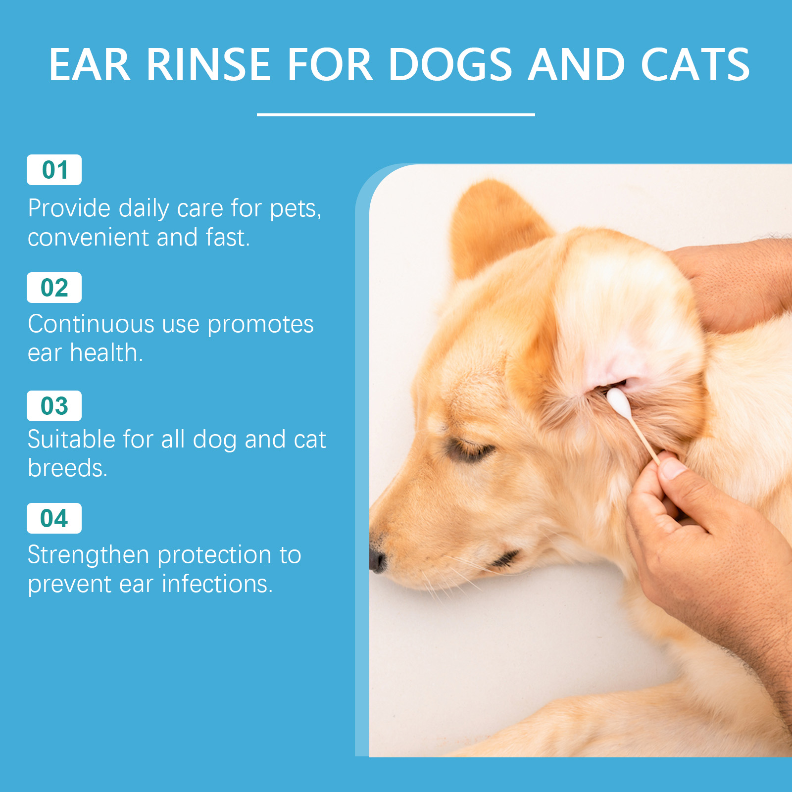Limpador de ouvido para cães e - Pet Ear Cleaner avaliação e preço