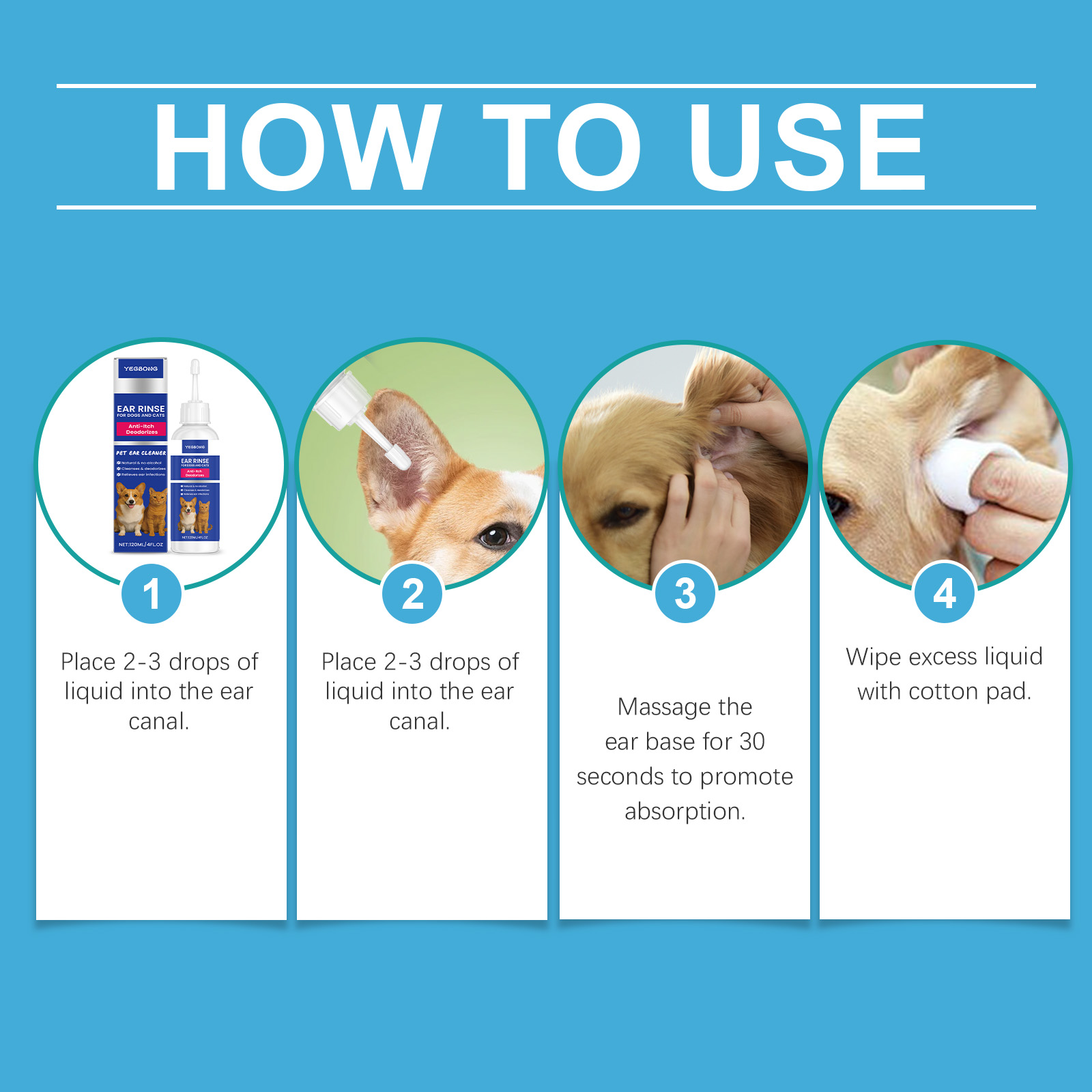 Limpador de ouvido para cães e - Pet Ear Cleaner avaliação e preço